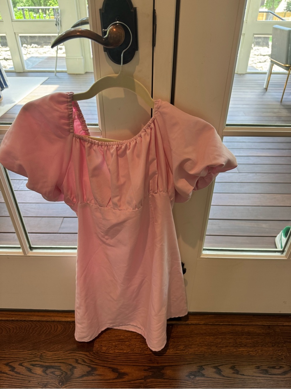 GB girls Pink Puff Sleeve Casual Dress